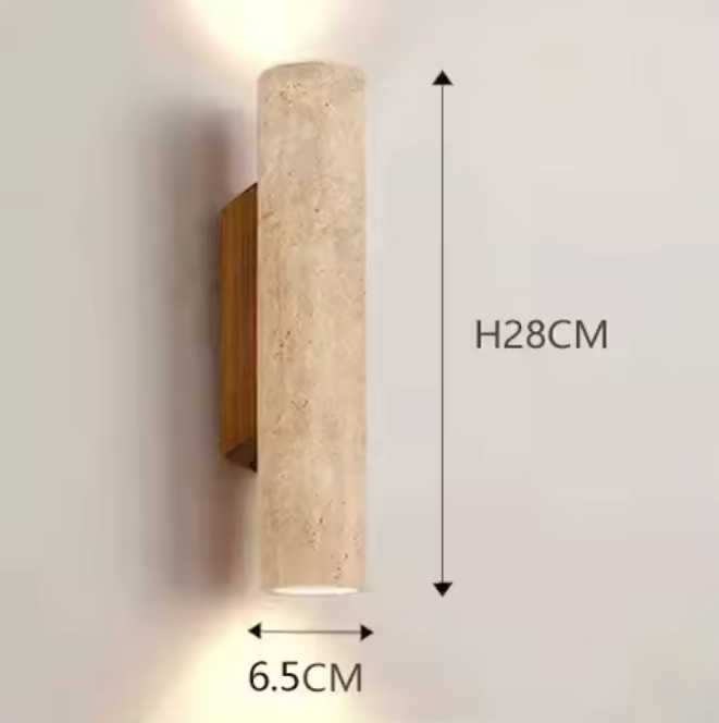 Stenen Wandlamp – Travertijn Sfeerverlichting met E27 Fitting