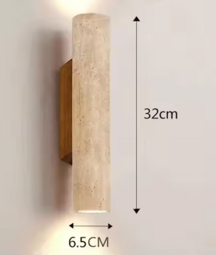 Stenen Wandlamp – Travertijn Sfeerverlichting met E27 Fitting