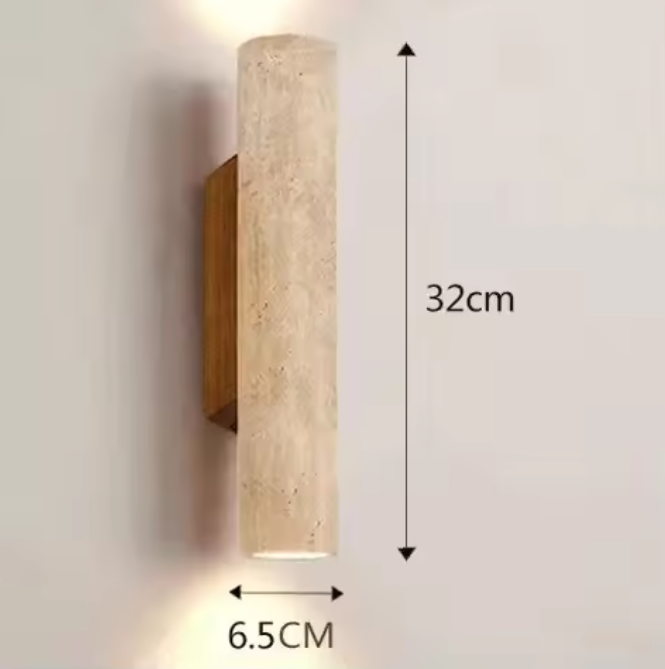 Stenen Wandlamp – Travertijn Sfeerverlichting met E27 Fitting