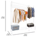 Zwaar Dubbel Kledingrek met Haken – Met Schoenenrek en Wielen