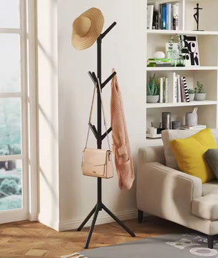 Vrijstaande Kapstok met Boomtak-Design – Kunststof en Metaal