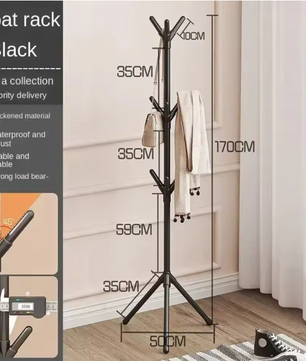 Vrijstaande Kapstok met Boomtak-Design – Kunststof en Metaal