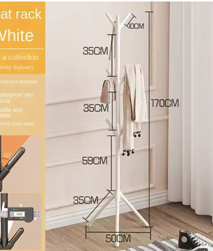 Vrijstaande Kapstok met Boomtak-Design – Kunststof en Metaal