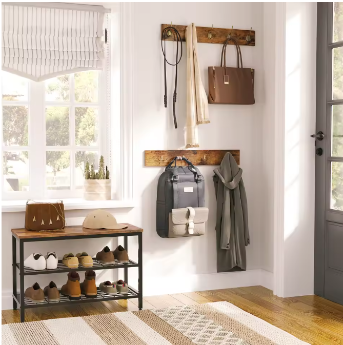 Kapstok met Schoenenbank – 9 Haken, Opbergrek en Stabiel Metaalframe