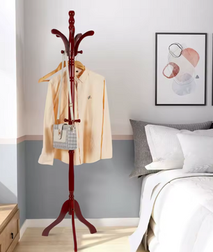 Massief Berkenhouten Kapstok – Vrijstaand met Stabiele Statiefbasis