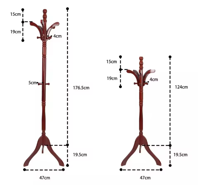 Houten Vintage Kapstok – Vrijstaande Boomkapstok voor Hal en Slaapkamer