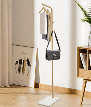 L-Vormige Vrijstaande Kapstok – Stevige Basis en Grote Capaciteit