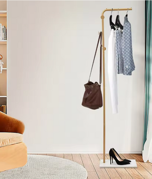 L-Vormige Vrijstaande Kapstok – Stevige Basis en Grote Capaciteit