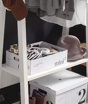 Vrijstaande Jurkenstandaard – Kapstok met Jurkbar en 2 Planken