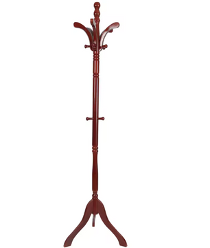 Houten Verstelbare Kapstokstandaard – Vrijstaande Halboom met Kledingstang