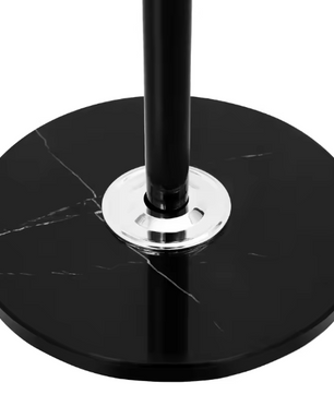 Zwart Hoedenrek met Marmeren Voet – 360° Draaibare 17 Haken
