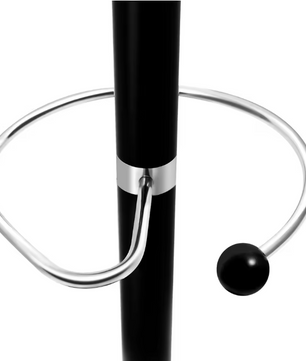 Zwart Hoedenrek met Marmeren Voet – 360° Draaibare 17 Haken