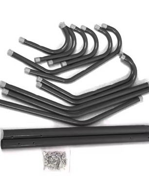 Metalen Kapstok met 10 Haken – Vrijstaande Boomstandaard voor Hoeden en Jassen