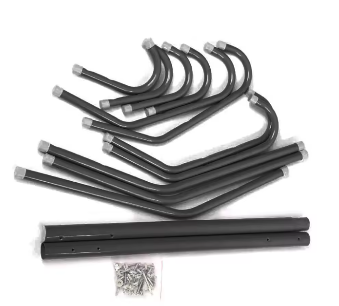 Metalen Kapstok met 10 Haken – Vrijstaande Boomstandaard voor Hoeden en Jassen