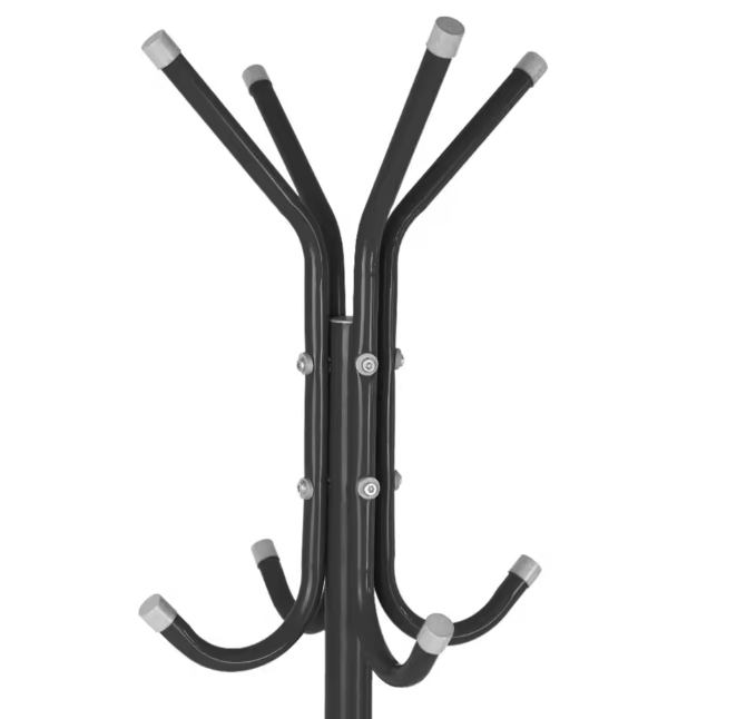 Metalen Kapstok met 10 Haken – Vrijstaande Boomstandaard voor Hoeden en Jassen