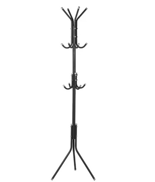 Metalen Kapstok met 10 Haken – Vrijstaande Boomstandaard voor Hoeden en Jassen