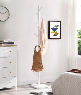 Massief Houten Kapstok – Vrijstaande Boomstandaard met 8 Haken