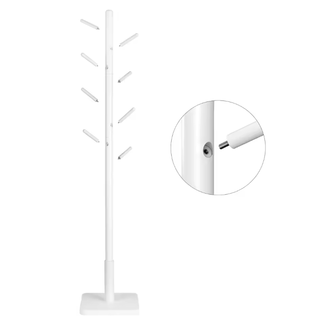 Massief Houten Kapstok – Vrijstaande Boomstandaard met 8 Haken