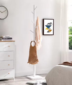 Massief Houten Kapstok – Vrijstaande Boomstandaard met 8 Haken