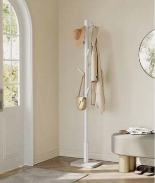 Massief Houten Kapstok – Vrijstaande Boomstandaard met 8 Haken