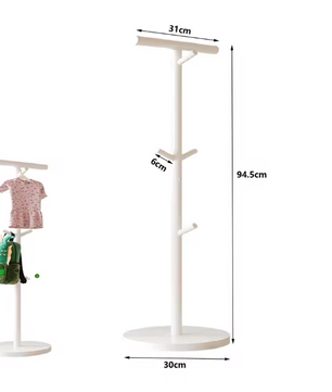 Vrijstaande Kinderkapstok – Metalen Kledinghanger voor Jassen en Tassen
