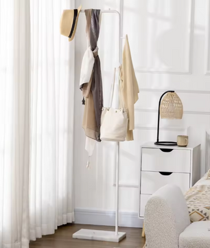 Vrijstaande Kapstok met Marmeren Voet – Minimalistisch en Stabiel