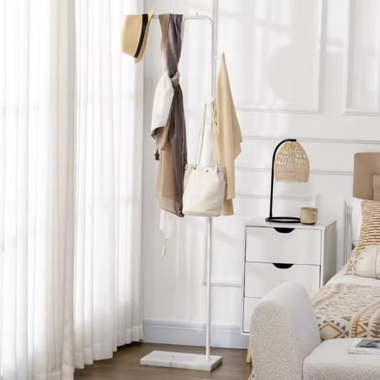 Vrijstaande Kapstok met Marmeren Voet – Minimalistisch en Stabiel