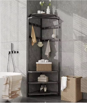 Hoekkapstok met Bank – 3-laags Schoenenrek en 12 Haken