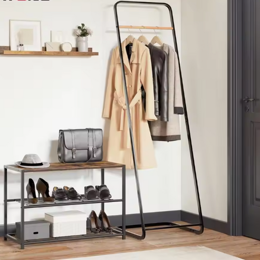 Metalen L-Vormige Kapstok – Ruimtebesparend Vrijstaand Kledingrek