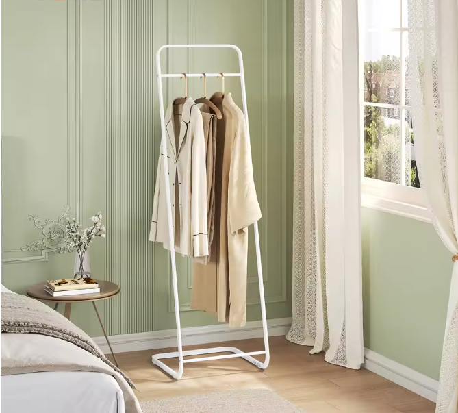 Metalen L-Vormige Kapstok – Ruimtebesparend Vrijstaand Kledingrek