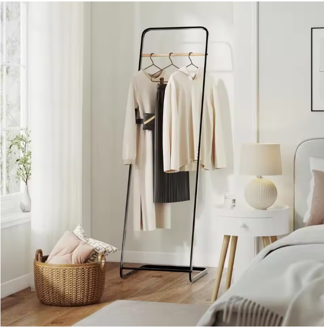 Metalen L-Vormige Kapstok – Ruimtebesparend Vrijstaand Kledingrek