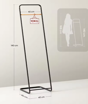 Metalen L-Vormige Kapstok – Ruimtebesparend Vrijstaand Kledingrek