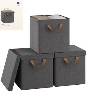 Opvouwbare Opbergboxen met Deksel – 3/5-delige Set voor Kast en Slaapkamer