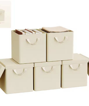 Opvouwbare Opbergboxen met Deksel – 3/5-delige Set voor Kast en Slaapkamer