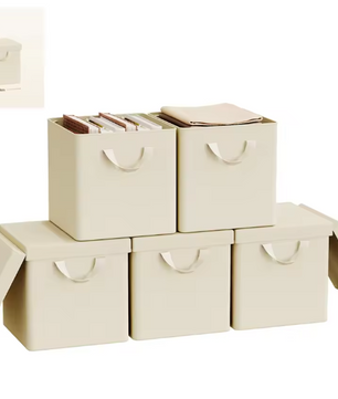 Opvouwbare Opbergboxen met Deksel – 3/5-delige Set voor Kast en Slaapkamer