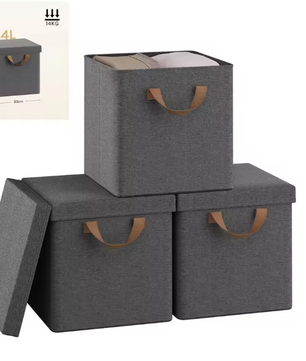 Opvouwbare Opbergboxen met Deksel – 3/5-delige Set voor Kast en Slaapkamer