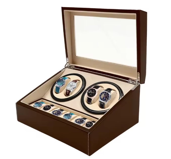 Automatische Watch Winder – 4+6 Horlogedoos van PU-leer