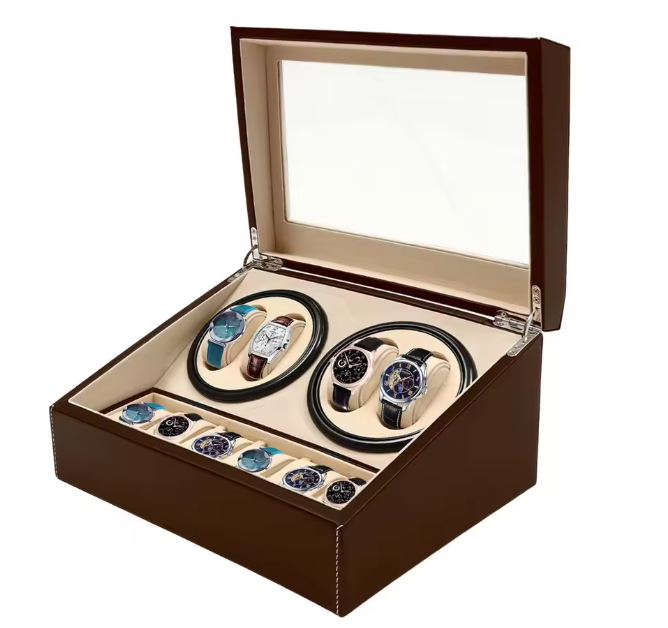 Automatische Watch Winder – 4+6 Horlogedoos van PU-leer