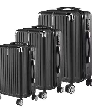 3-delige ABS Kofferset – Lichtgewicht Trolleys met TSA-Slot en 4 Wielen