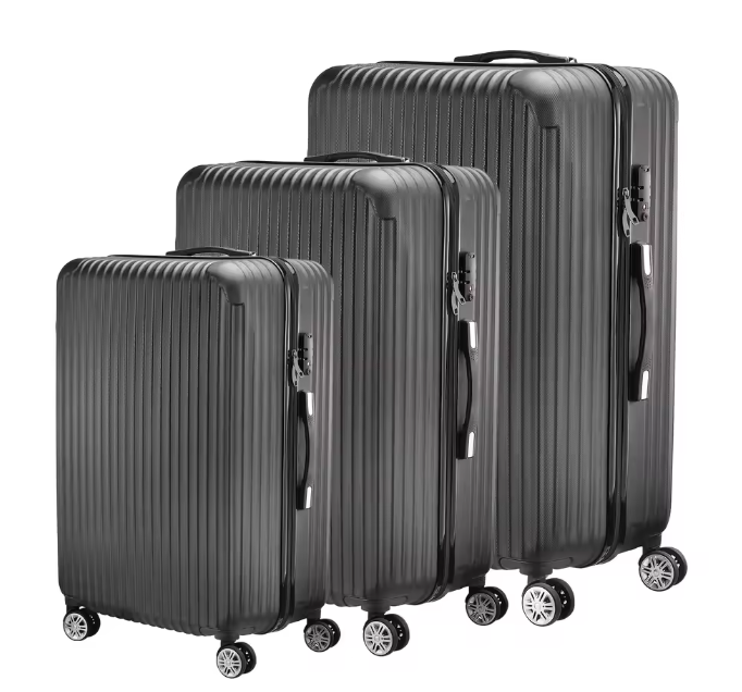 3-delige ABS Kofferset – Lichtgewicht Trolleys met TSA-Slot en 4 Wielen