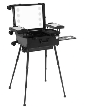 Professionele Make-upkoffer met Spiegel, LED-Verlichting en Wielen – Grote Capaciteit