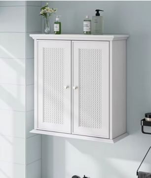 Witte Badkamerkast aan de Muur – Medicijnkast met Verstelbare Plank