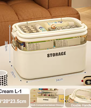 Grote EHBO-Opbergdoos – 3/4 Lagen Medicijndoos met Handvat en Slot