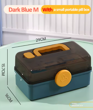 3-Laags EHBO Opbergdoos – Draagbare Medicijnkoffer met Grote Capaciteit