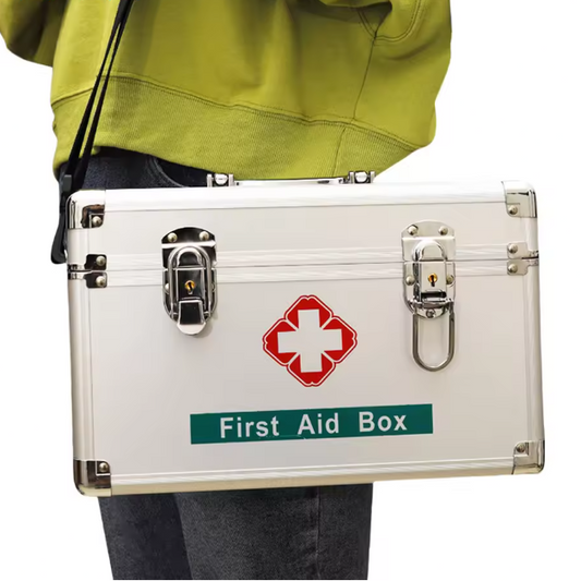 Medicijnkast met Slot – Aluminium EHBO Opbergbox met Handvat