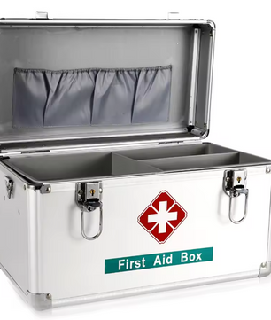 Medicijnkast met Slot – Aluminium EHBO Opbergbox met Handvat