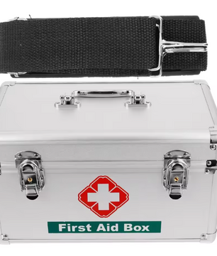 Medicijnkast met Slot – Aluminium EHBO Opbergbox met Handvat