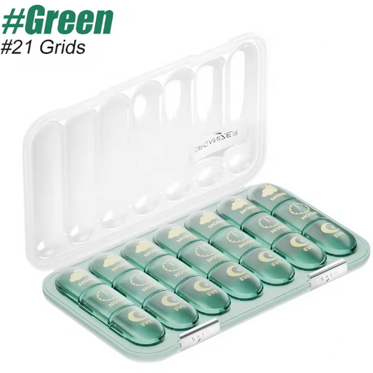 Wekelijkse Pillendoos Organizer – 21/28 Compartimenten voor Dagelijks Medicijngebruik