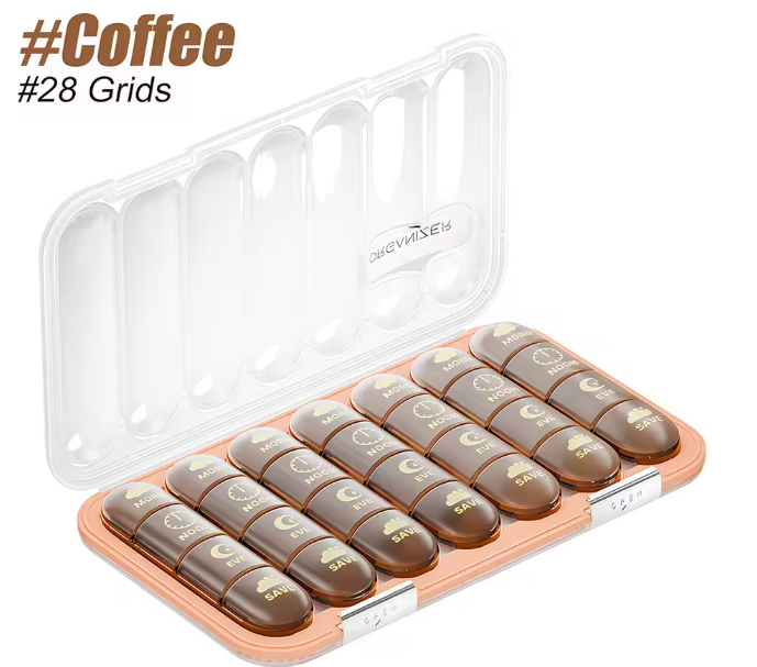 Wekelijkse Pillendoos Organizer – 21/28 Compartimenten voor Dagelijks Medicijngebruik