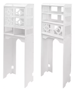 4-Laags Badkamervloerkast – Ruimtebesparende Toiletopbergkast van PVC (48×23×150 cm)